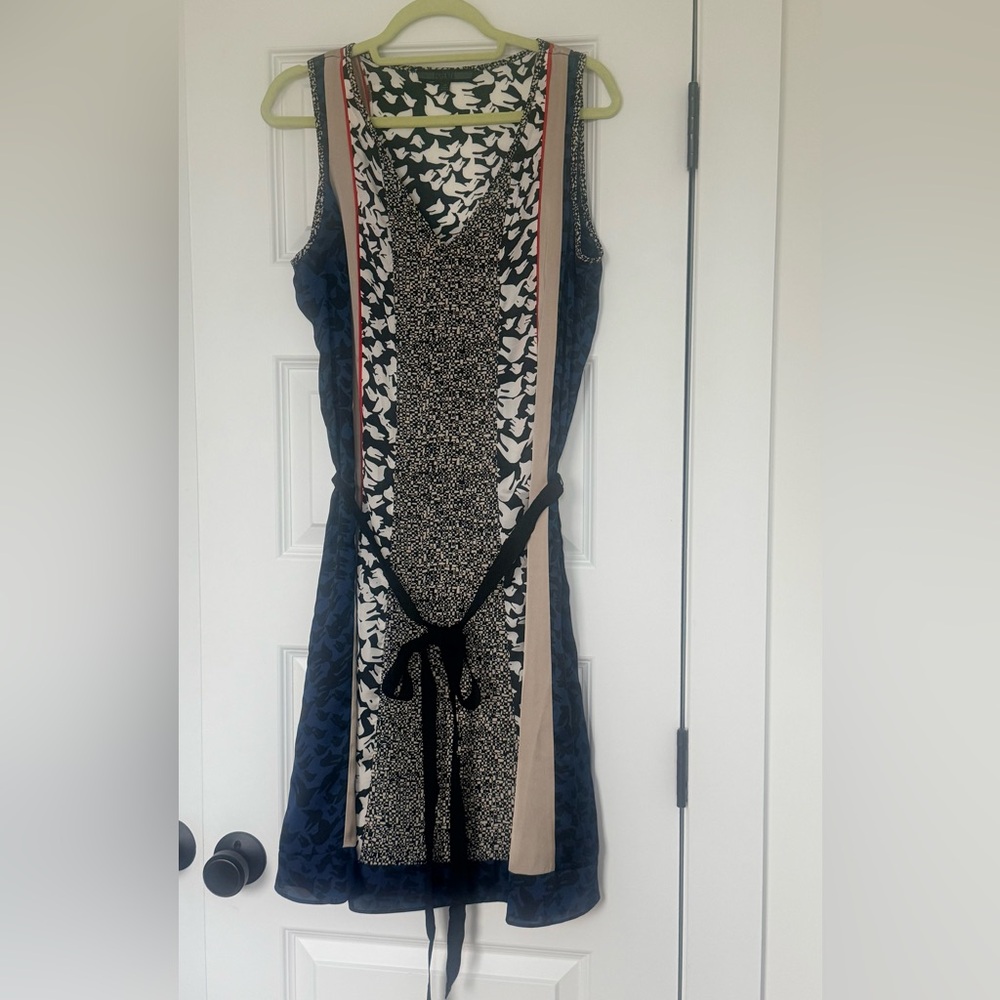 Forenza by The Limited Multicolor Patterned Midi Dress